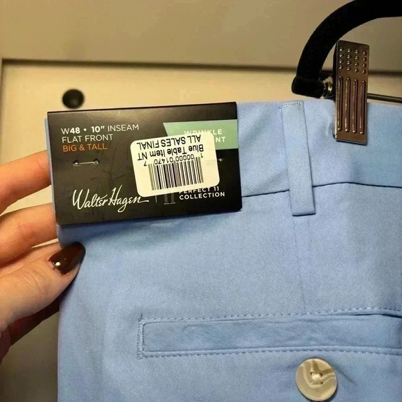 Walter Hagen Perfect 11 Collection Mens Flat Front Shorts W 48" Big & Tall Blue - Picture 4 of 6
